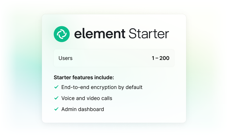 Element Starter: open source meets on-premise collaboration