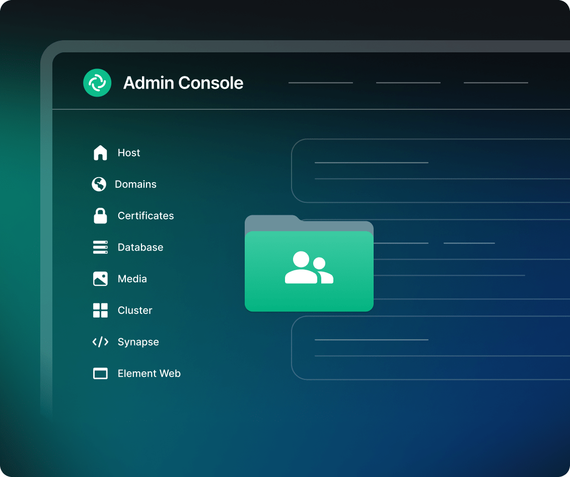 Admin Console being used to easily manage users and access.