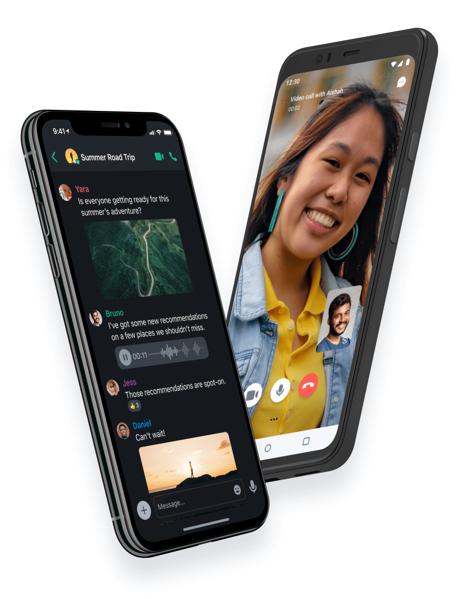 Element App displaying text, voice and video chat.