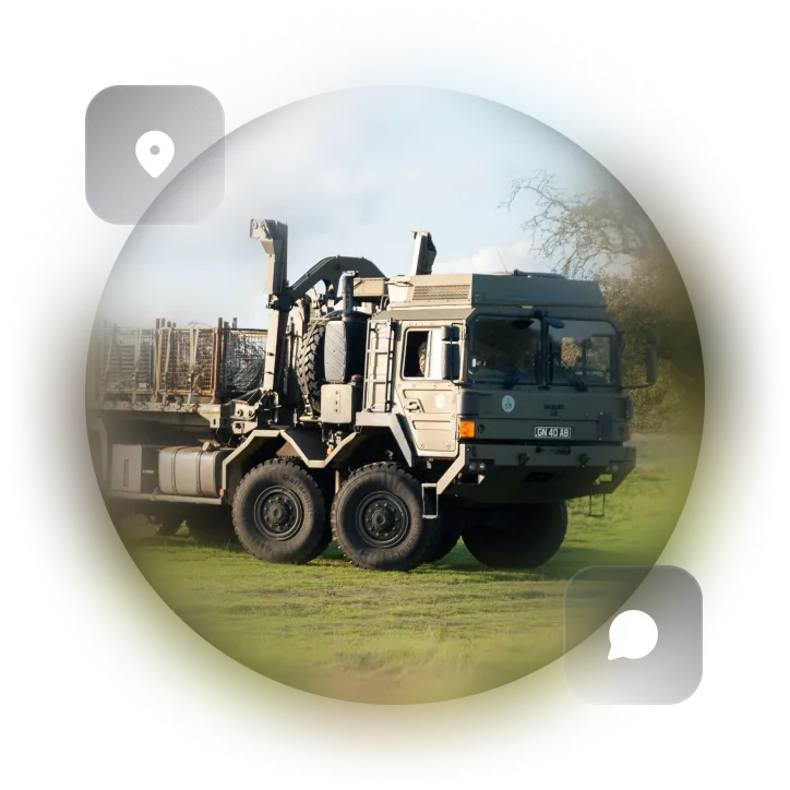 Logistics and support military truck
